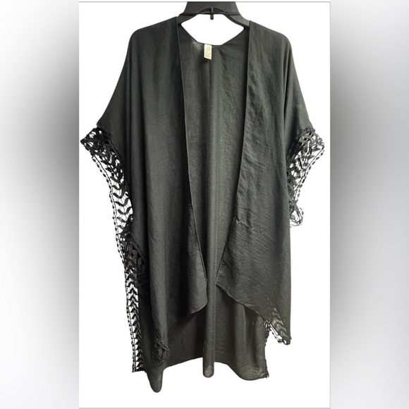 Cato Sweaters - NWOT Cato Black Kimono One Size